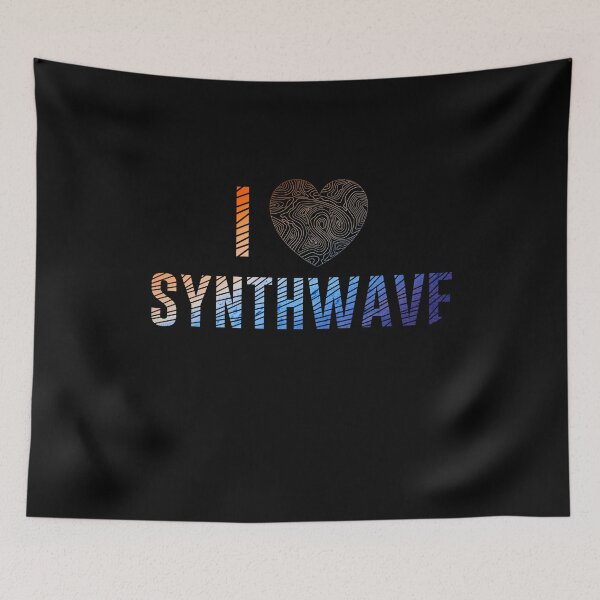 Item preview, Synthwave I love Synthwave heart 80s 90s retro designed and sold by DerNerd.