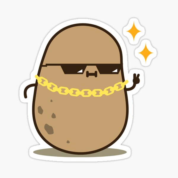 Potato thug life Sticker
