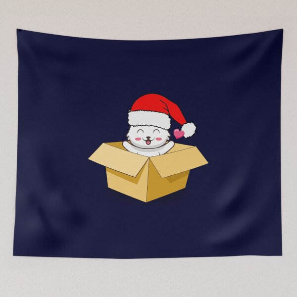 Item preview, Cute Cat Wearing The Christmas Hat Winter Outfit Hat designed and sold by anjanaartz.