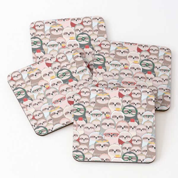 Item preview, lovely cute sloth in pink grey pastel designed and sold by Huynhdesign.