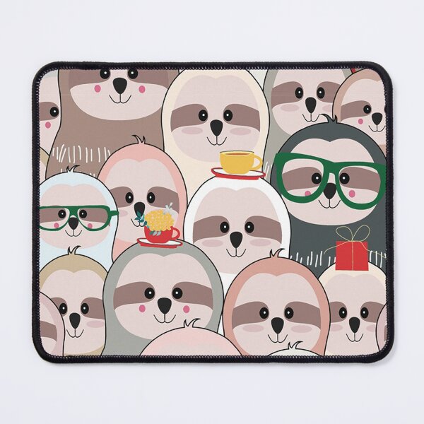 Item preview, lovely cute sloth in pink grey pastel designed and sold by Huynhdesign.