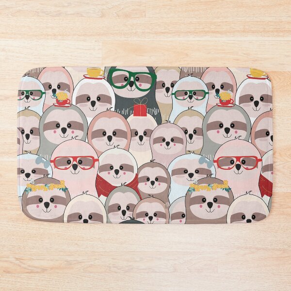 Item preview, lovely cute sloth in pink grey pastel designed and sold by Huynhdesign.