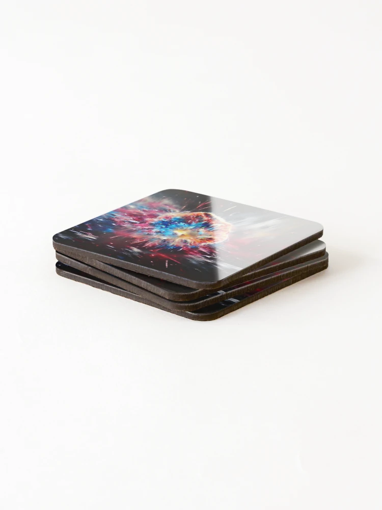 Thumbnail 4 of 5, Coasters (Set of 4), AI Generated Supernova designed and sold by PyroPython.