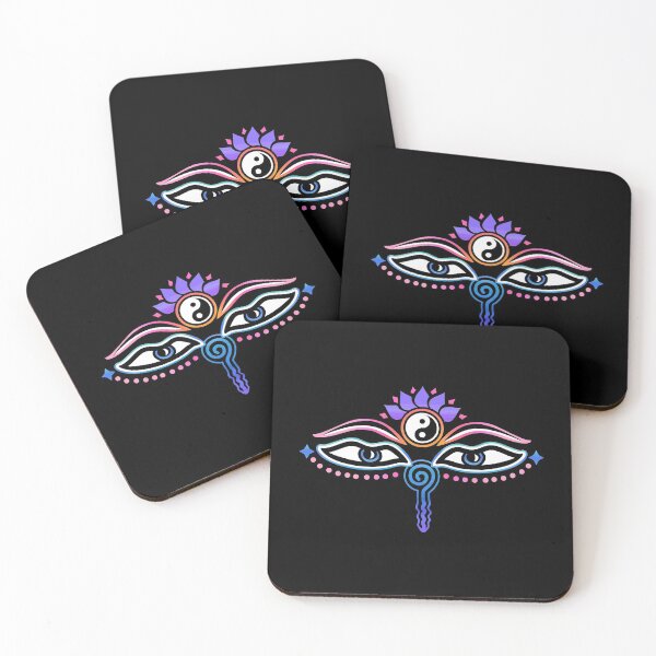 Item preview, Buddha Eyes, Yin Yang, Lotus Flower, Symbol Wisdom and Enlightenment designed and sold by nitty-gritty.