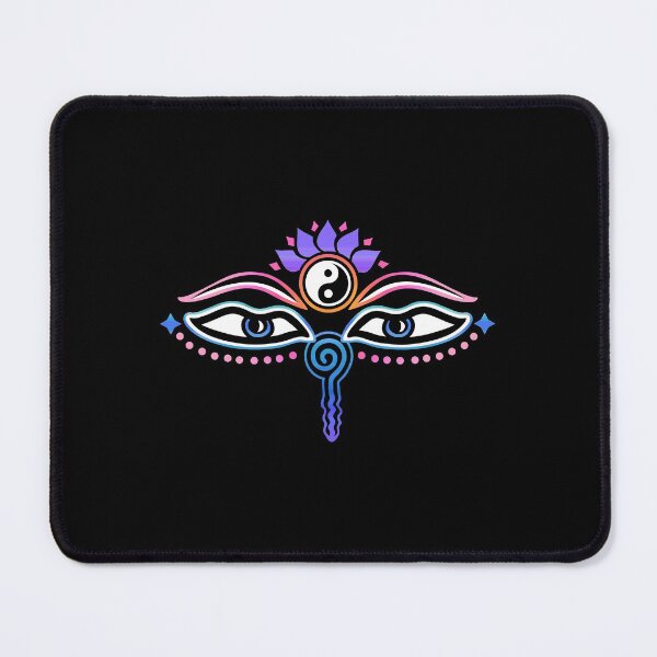 Item preview, Buddha Eyes, Yin Yang, Lotus Flower, Symbol Wisdom and Enlightenment designed and sold by nitty-gritty.