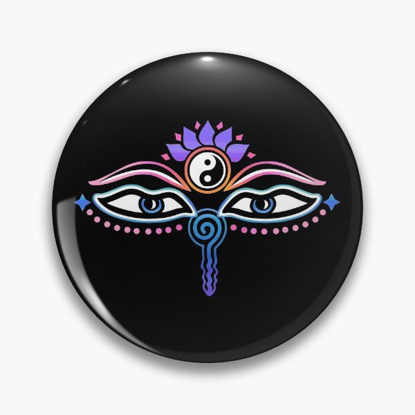 Item preview, Buddha Eyes, Yin Yang, Lotus Flower, Symbol Wisdom and Enlightenment designed and sold by nitty-gritty.