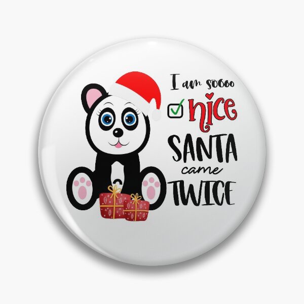 Item preview, Funny Christmas Panda T-shirt I Am Sooo Nice Santa Came Twice two Presents designed and sold by Hanlar.