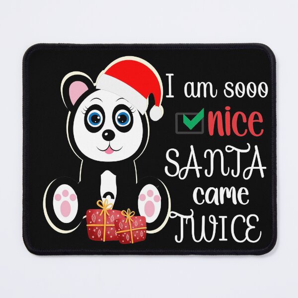 Item preview, Funny Christmas Panda T-shirt I Am Sooo Nice Santa Came Twice two Presents designed and sold by Hanlar.