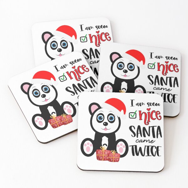 Item preview, Funny Christmas Panda T-shirt I Am Sooo Nice Santa Came Twice two Presents designed and sold by Hanlar.
