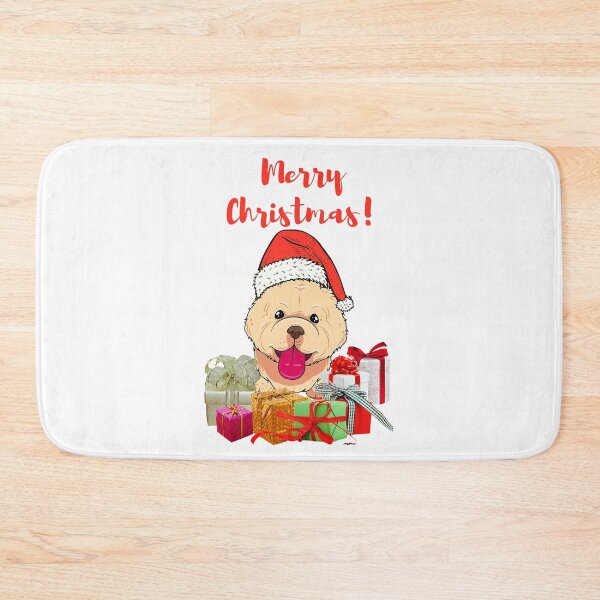 Item preview, Merry chrismas with the pretty little cute dog and his presents designed and sold by Trianglegreen.