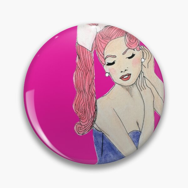Item preview, 50's Cut Out Look Pinup Girl Drawing Sketch  designed and sold by ClosLineDesigns.