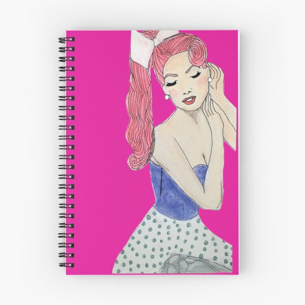 Item preview, 50's Cut Out Look Pinup Girl Drawing Sketch  designed and sold by ClosLineDesigns.