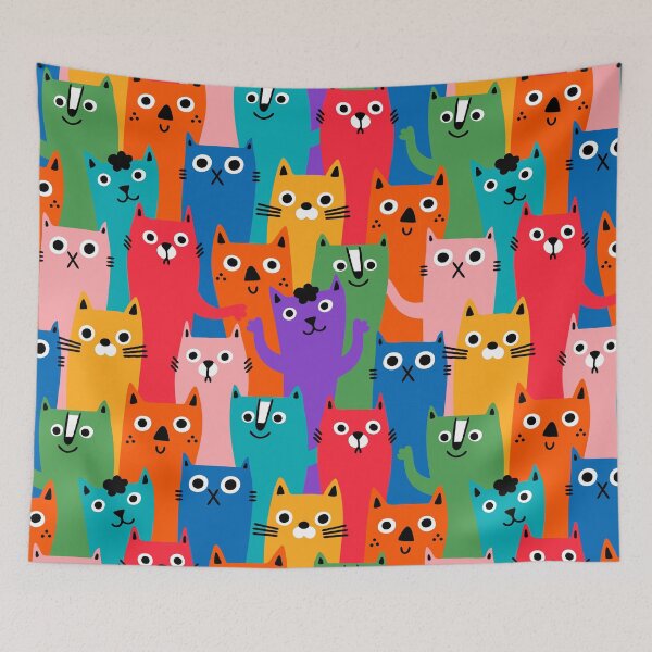 Item preview, Colorful cats designed and sold by Ekaterina Panova.