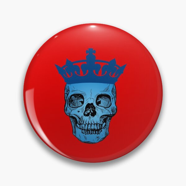 Item preview, Blue skull on red  designed and sold by Twinmommy Store.