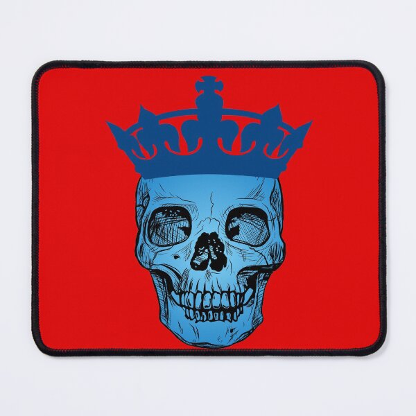 Item preview, Blue skull on red designed and sold by Twinmommy Store.