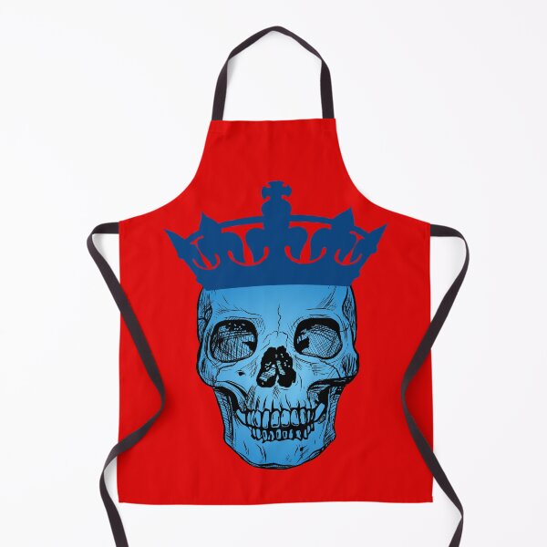 Item preview, Blue skull on red designed and sold by Twinmommy Store.