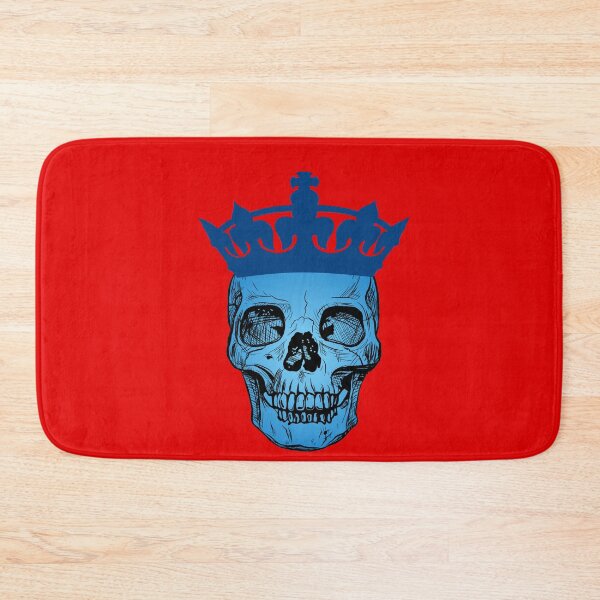 Item preview, Blue skull on red  designed and sold by Twinmommy Store.
