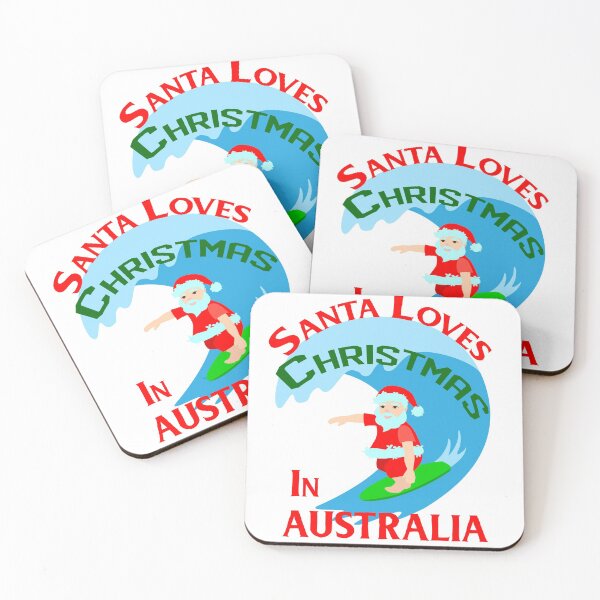 Item preview, Funny Surfing Santa Loves Christmas in Australia designed and sold by Jaydee001.