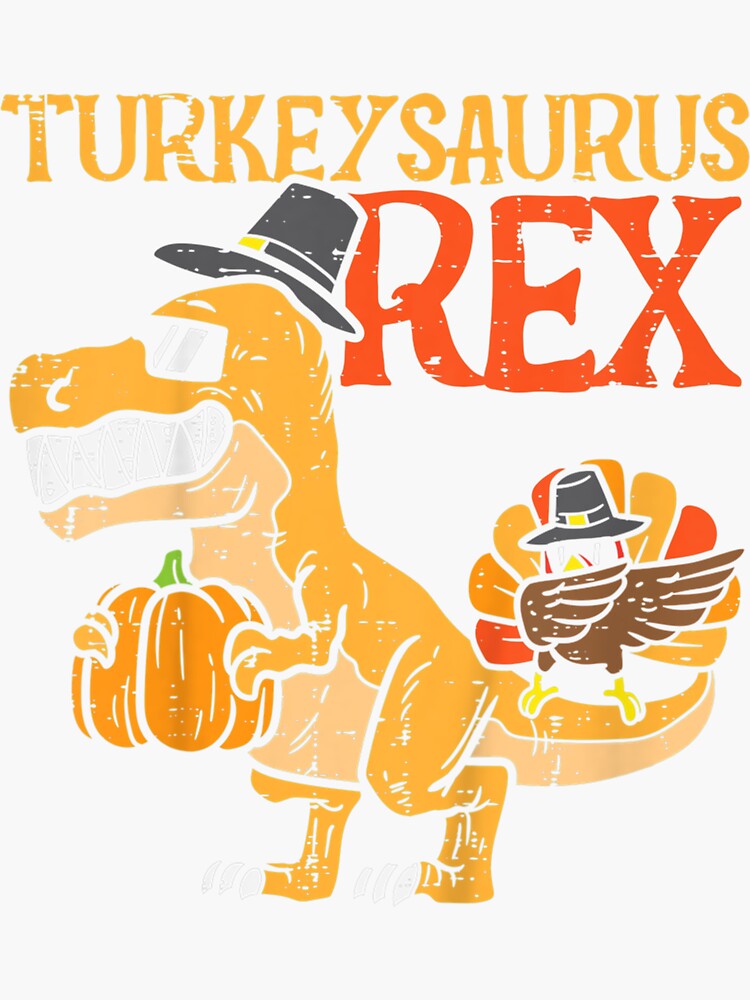 Pegatina «TurkeySaurus T Rex Dab Turkey Dino Niños pequeños Acción de ...