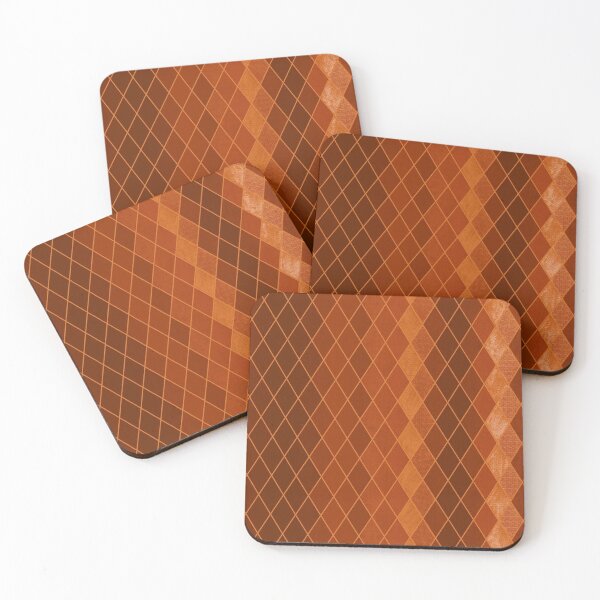 Aperçu de l'œuvre Burnt Brick Orange, Rhombus Pattern créée et vendue par bubblyshades.
