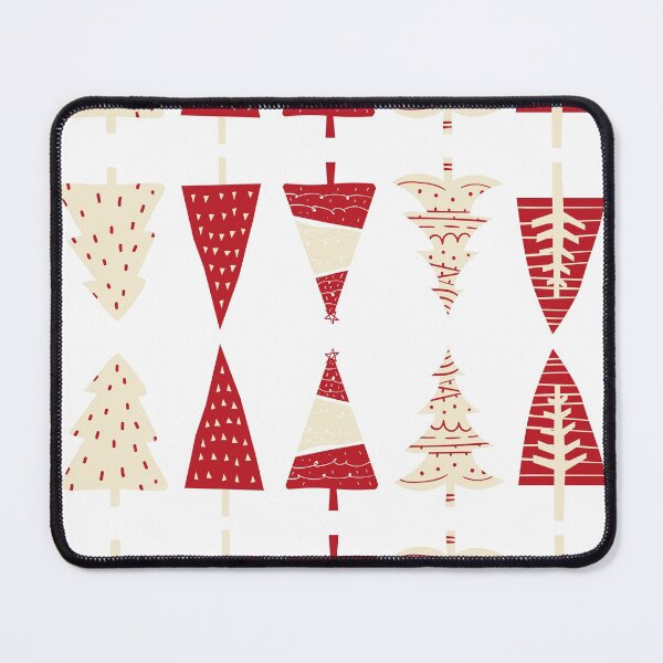 Item preview, Red Christmas winter trees designed and sold by NomadMessenger.
