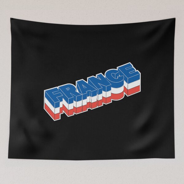 Item preview, France 3D Text in Flag Colors designed and sold by RaybenMedia.