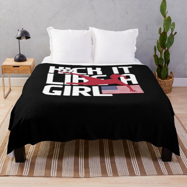 Item preview, Funny American Flag Soccer Lover, Kick It Like a Girl, Perfect Gift for Soccer Player, Soccer Team designed and sold by TulipDesignUS.