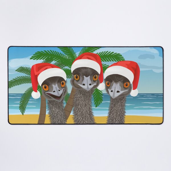 Item preview, Tropical Christmas on the beach with emu birds designed and sold by Tefra.