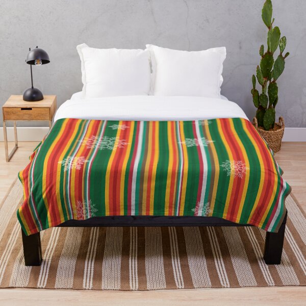 Item preview, Thin vertical stripes red yellow green brown gold with crystals as Christmas and winter and reggae patterns designed and sold by pa02-designs.
