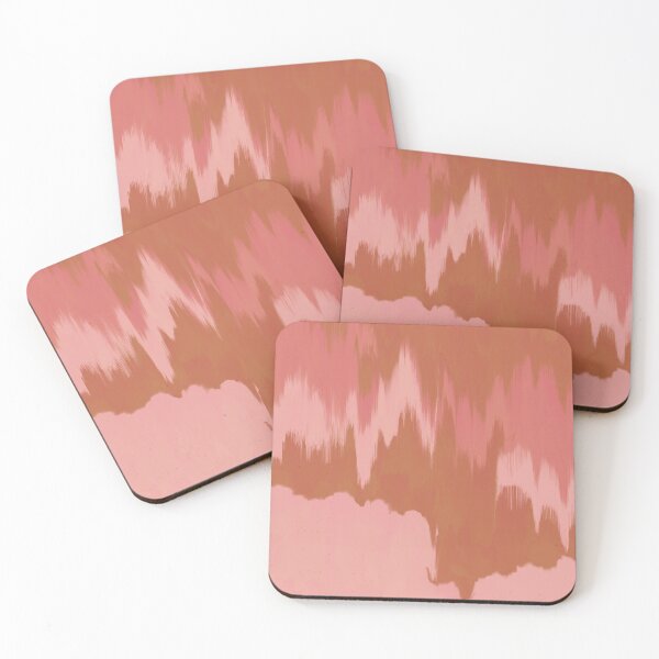 Item preview, Glitch Abstract Art Pattern in Dusty Pink and Warm Terracotta  designed and sold by kasamor.