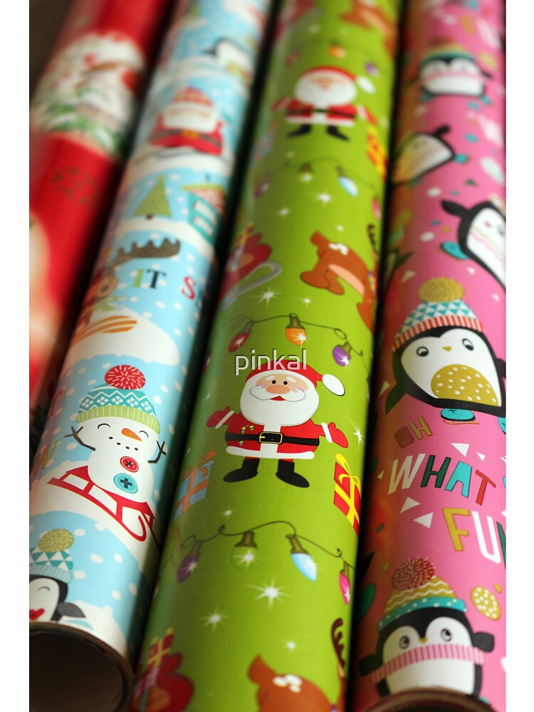 Christmas Wrapping Paper Kids T-Shirt for Sale by pinkal