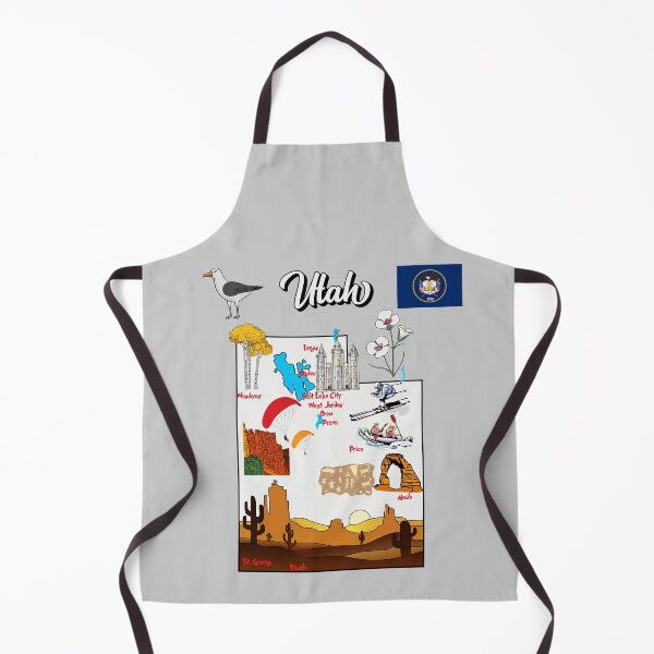 Item preview, Utah state map with major cities,Tourist Destinations, USA designed and sold by mashmosh.