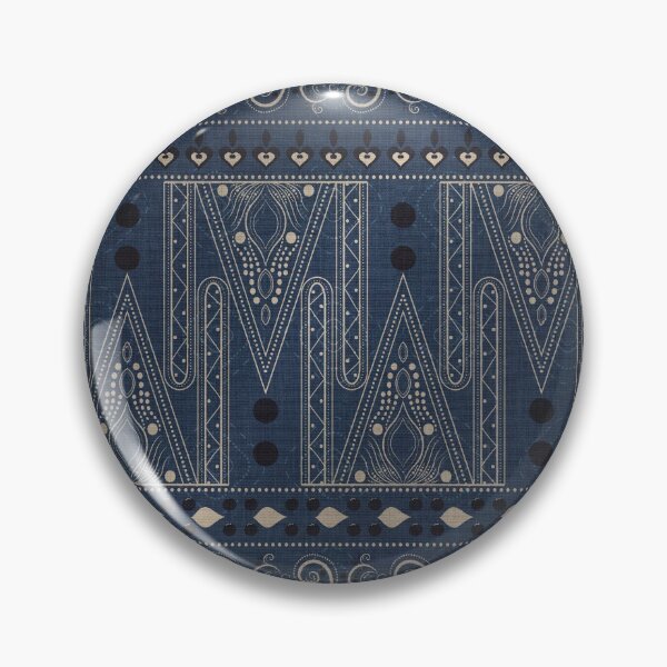Item preview, Blue Batik Abstract Pattern designed and sold by nouveaudecor.