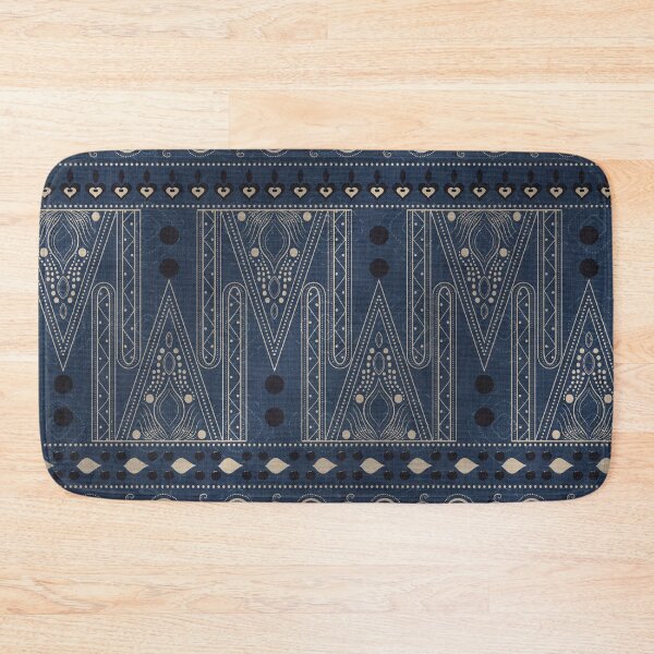 Item preview, Blue Batik Abstract Pattern designed and sold by nouveaudecor.