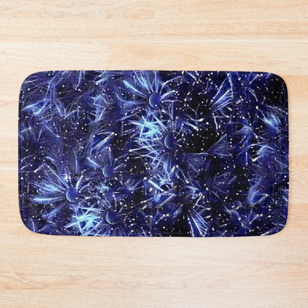 Item preview, chrysanthemums, planets, asters, stars, monochrome, minimalism, white blue designed and sold by Maria Mihailova.