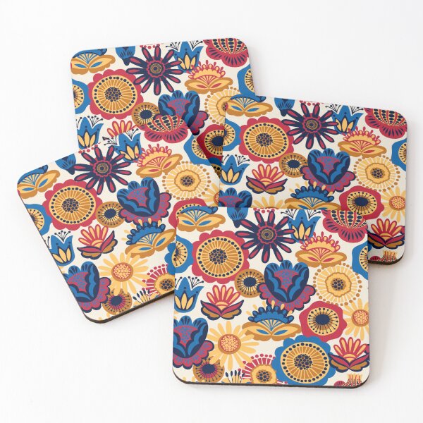 Item preview, Folk floral seamless pattern. Modern abstract design designed and sold by TeeFashionShop.