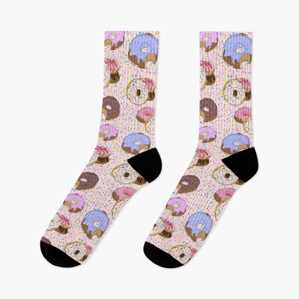Item preview, Colorful Donuts and sprinkles on pink designed and sold by orangerinka.