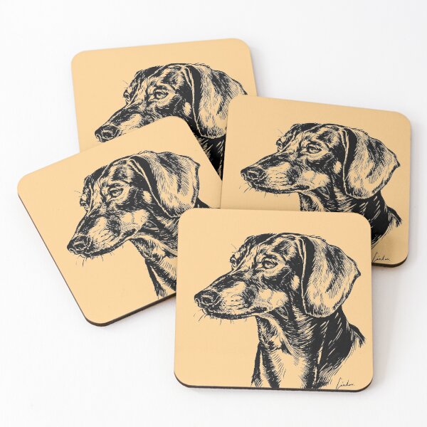 Item preview, Dachshund dog drawing designed and sold by SakalDesign.