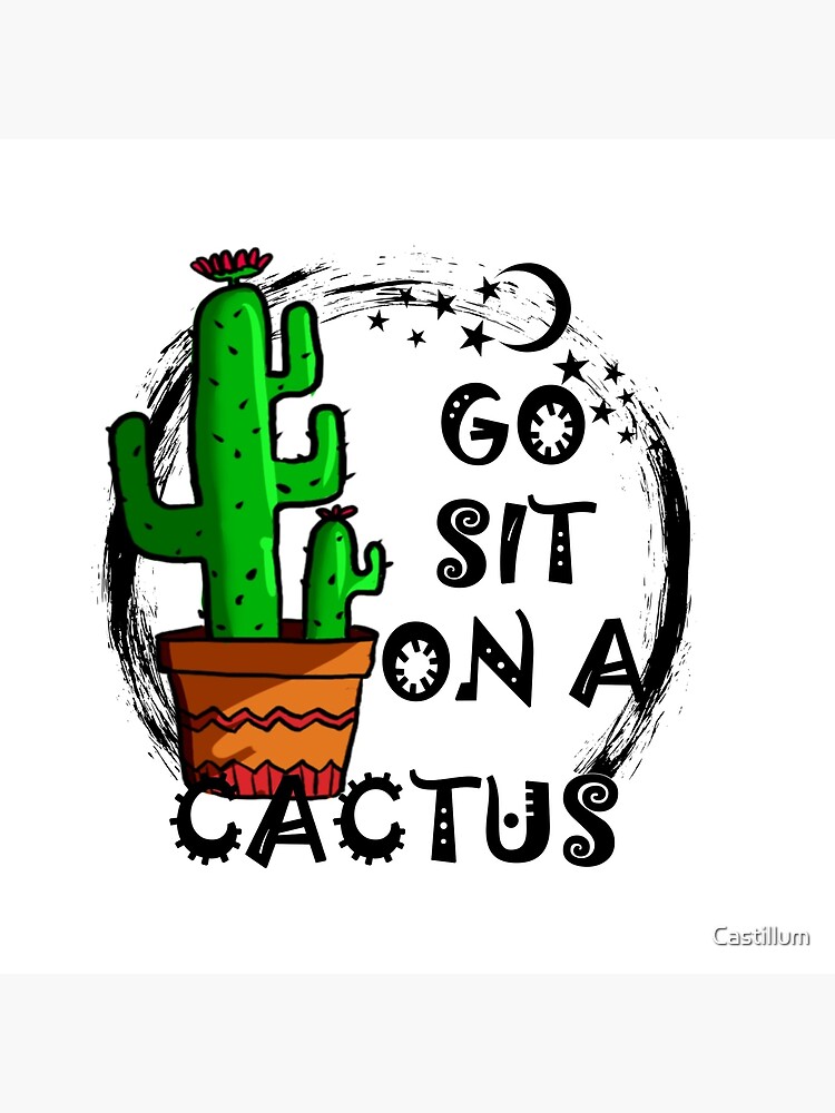 Funny Cactus Pot Silhouette PNG & SVG Design For T-Shirts