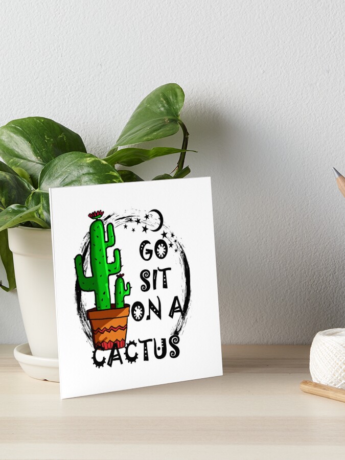 Funny Cactus Pot Silhouette PNG & SVG Design For T-Shirts