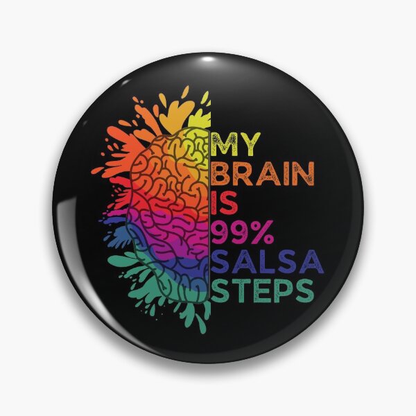 Item preview, My Brain Is 99% Salsa Steps Retro Colorful Gift for Salsa Lovers designed and sold by Shop signer.