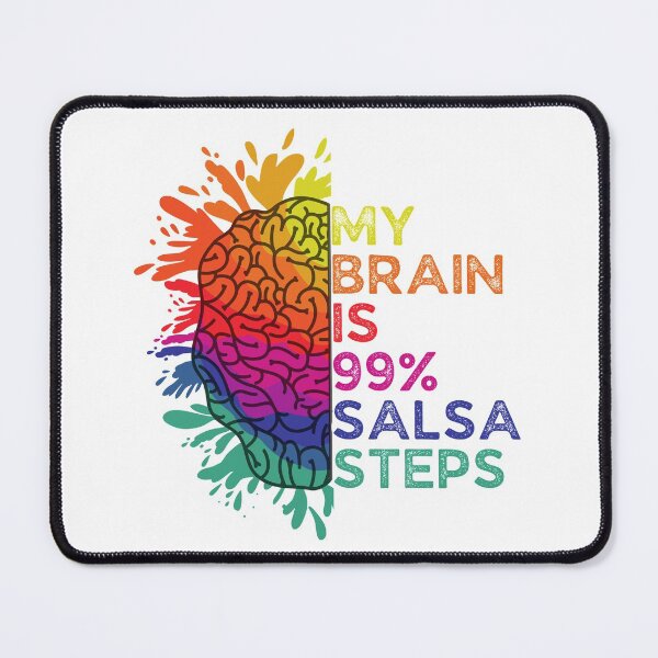 Item preview, My Brain Is 99% Salsa Steps Retro Colorful Gift for Salsa Lovers designed and sold by Shop signer.