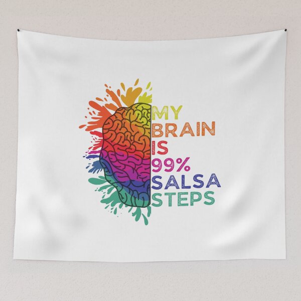 Item preview, My Brain Is 99% Salsa Steps Retro Colorful Gift for Salsa Lovers designed and sold by Shop signer.