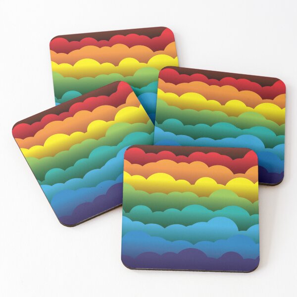 Item preview, abstract colorful 3d paper clouds background designed and sold by TeeFashionShop.