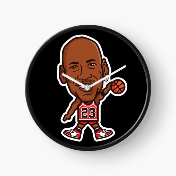 michael jordan clock with mini sneakers
