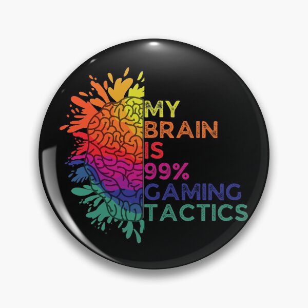 Item preview, My Brain Is 99% Gaming Tactics Retro Colorful Gift for Gaming Lovers designed and sold by Shop signer.