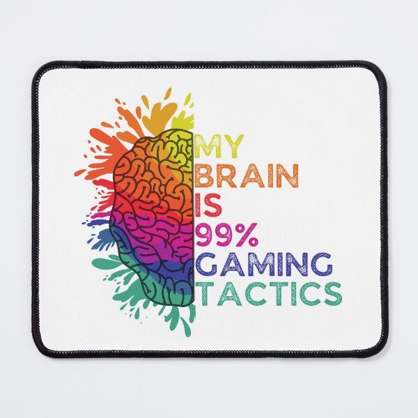 Item preview, My Brain Is 99% Gaming Tactics Retro Colorful Gift for Gaming Lovers designed and sold by Shop signer.