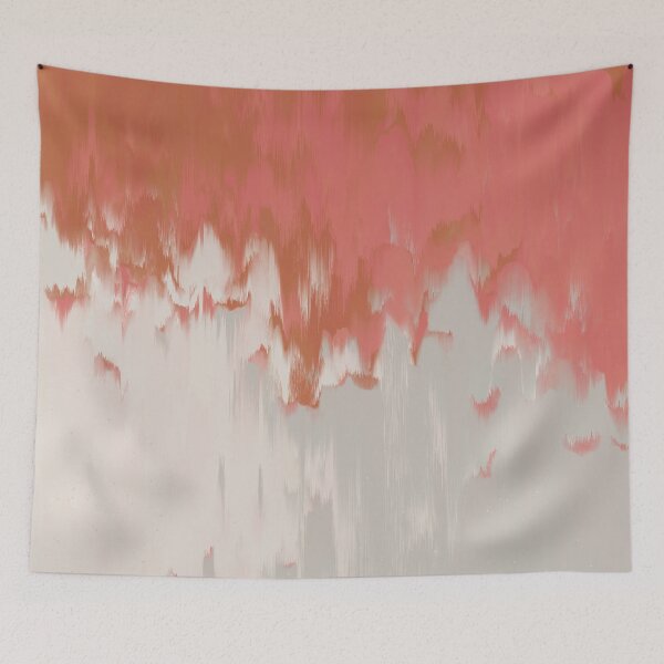 Item preview, Muted Glitch Abstract Art Pattern in Soft Taupe and Warm Terracotta designed and sold by kasamor.