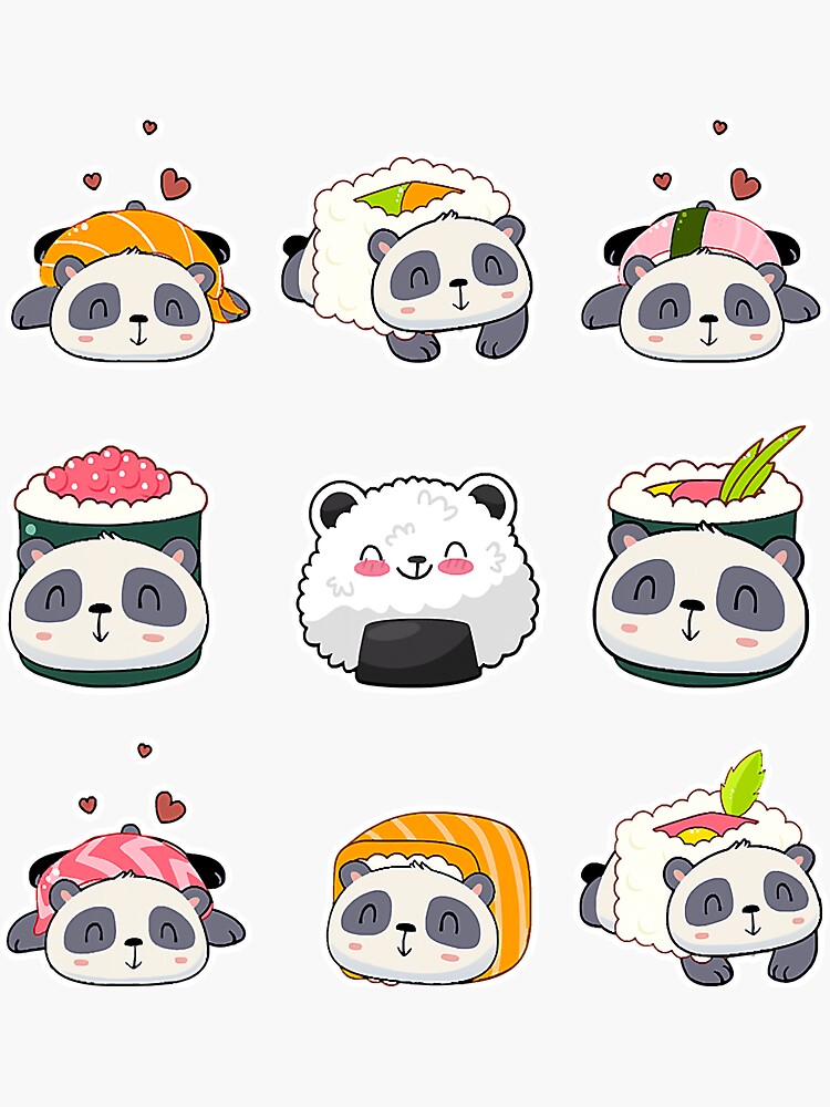 Panda Sushi Hug Shirt Cute Animal Maki Lover Funny Food Gift