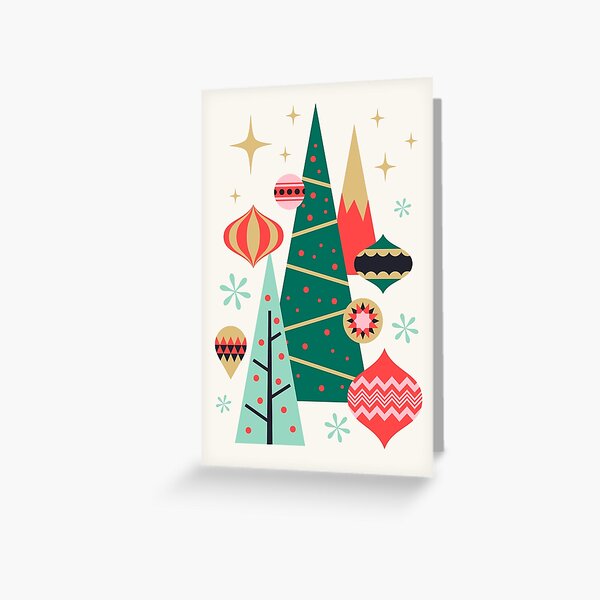 Item preview, Retro Christmas Card Theme - Plain White designed and sold by VoodooCircus.